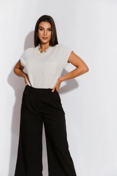 Blusa Crema Tejida