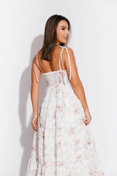 Vestido Mocca Floral de Tirantes