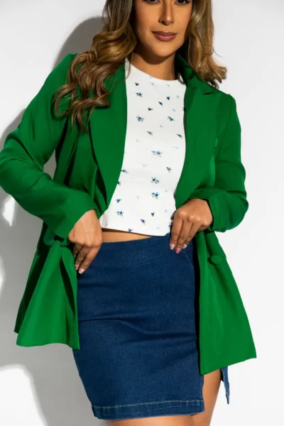 Blusa Blanca de Florecitas Celestes
